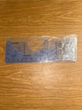 Clear Plastic Sewing Ruler with Markings